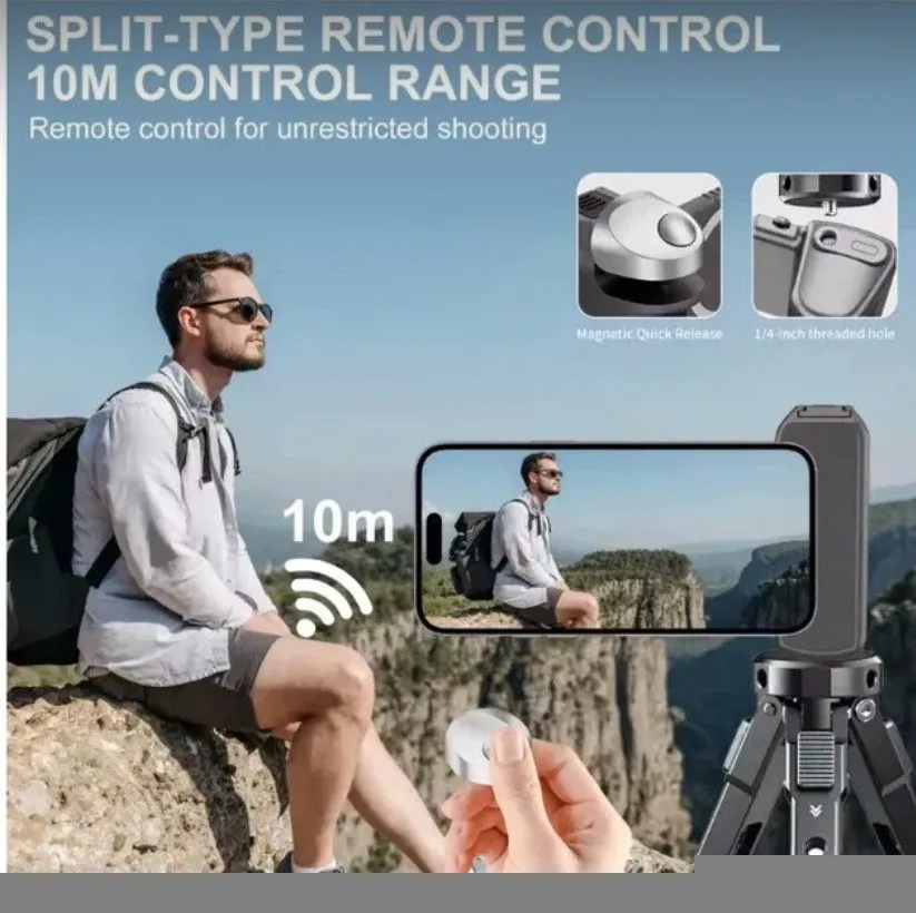 Soporte magnético giratorio 360 con trípode y control remoto